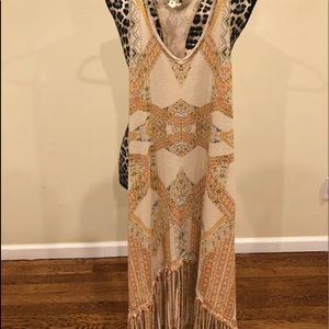 We‎ The Free aztec fringe racer back tank dress